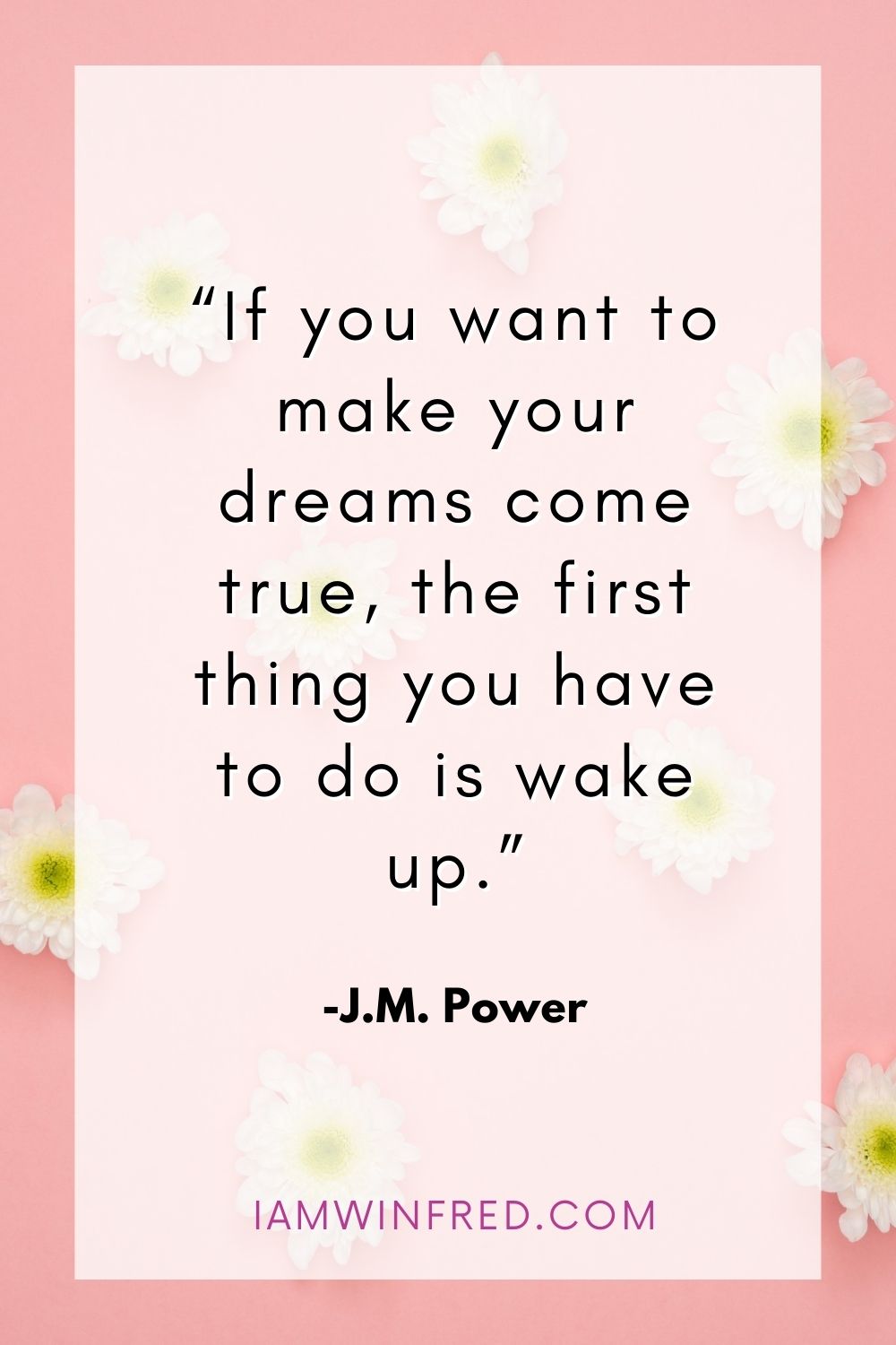 If You Want To Make Your Dreams Come True The First Thing You Have To Do Is Wake Up.