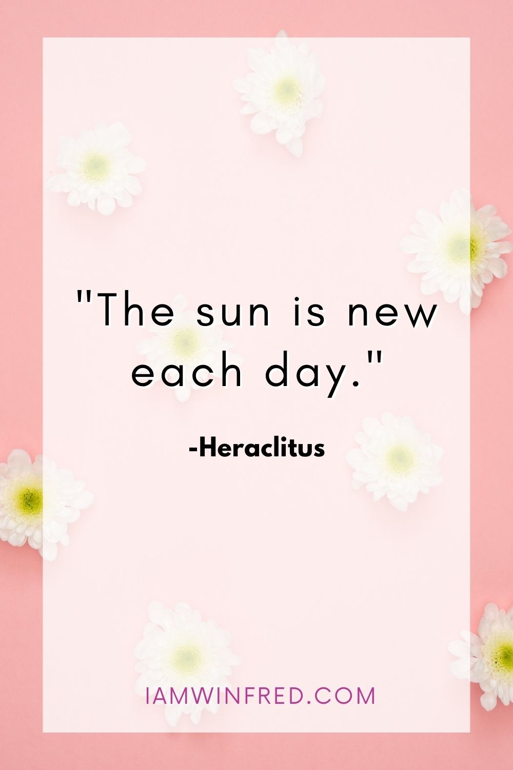 The Sun Is New Each Day.