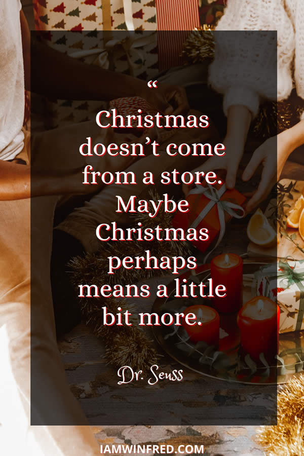 Christmas Doesnt Come From A Store