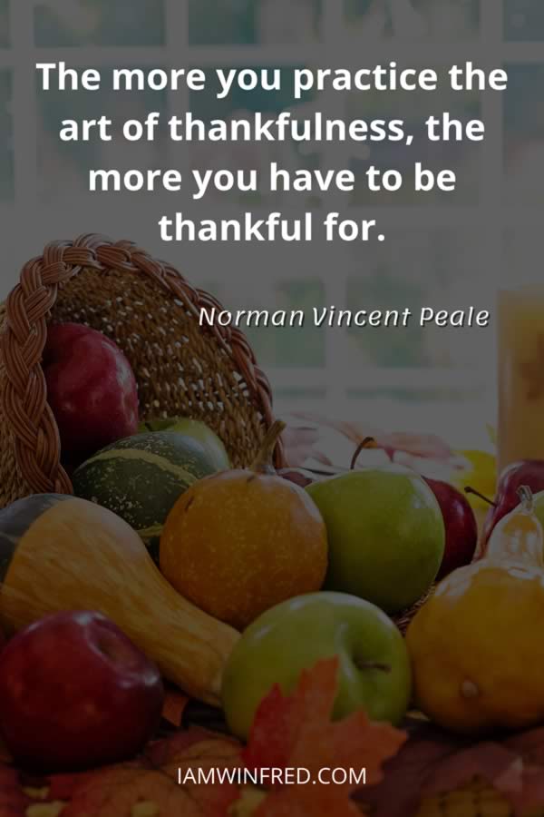 The More You Practice The Art Of Thankfulness The More You Have To Be Thankful For.