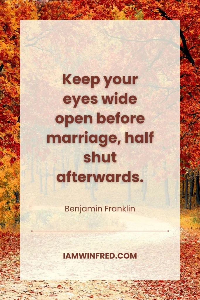 Wedding Quotes - Benjamin Franklin