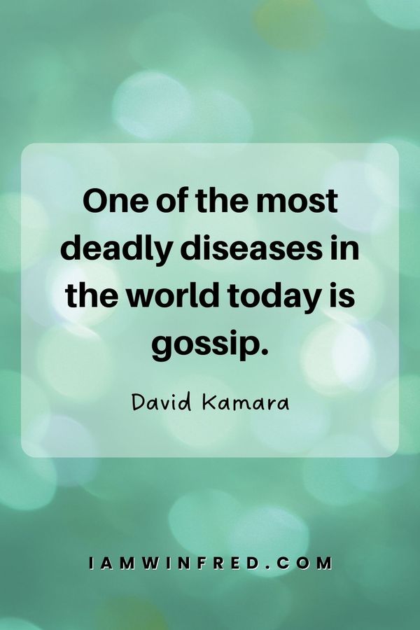 Gossip Quotes - David Kamara