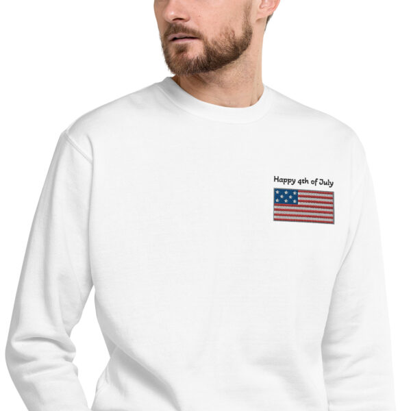 Unisex Premium Sweatshirt White Zoomed In 62Ae24751B54F