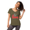 Womens Fitted V Neck T Shirt Khaki Front 2 62Ac6223Aa5Dd